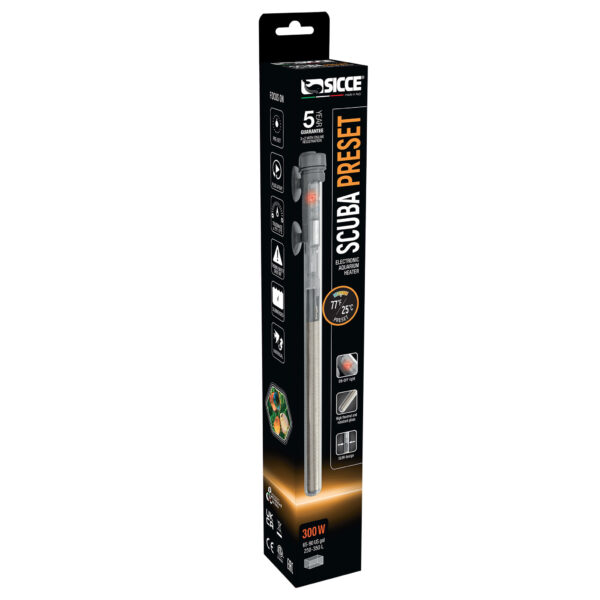Sicce SCUBA Preset 300 Submersible Heater - 300 Watt