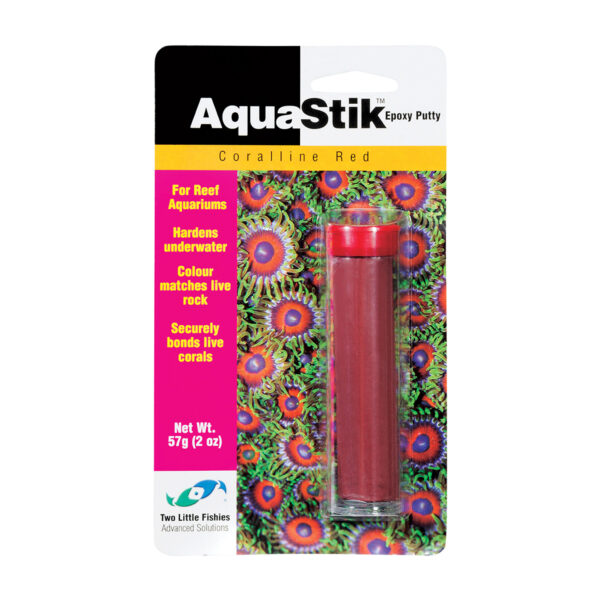 Two Little Fishies AquaStik Underwater Epoxy Putty - Coraline Red - 2 oz