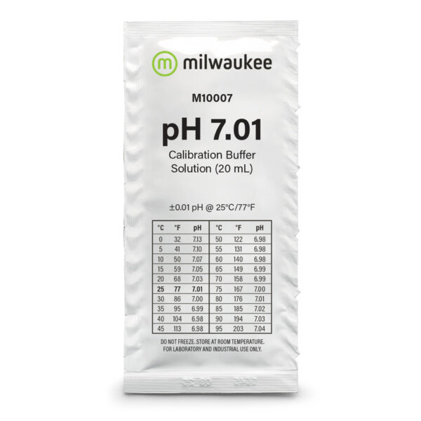 Milwaukee M10007B pH 7.01 Calibration Solution - Box of 25