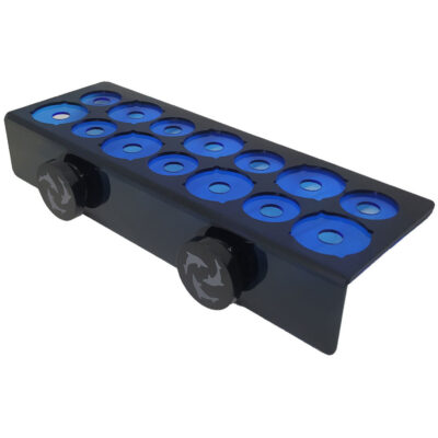 Flipper Magnetic Frag Rack w/ Removable Shelf - Holds 14 Frags - Blue